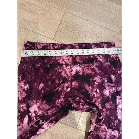 Lane Bryant Womens Tie-Dye Leggings With Lattice Hem Size 18/20 Pink/Black New - Picture 4 of 7